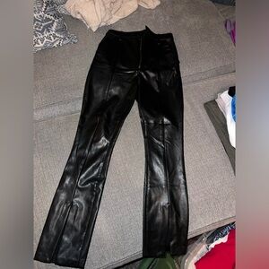 Black leather pants